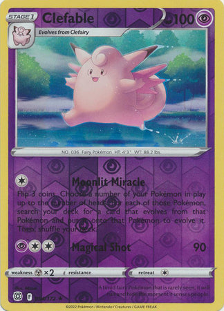 Clefable 54/172 Reverse Holo | Brilliant Stars | Pokemon Card