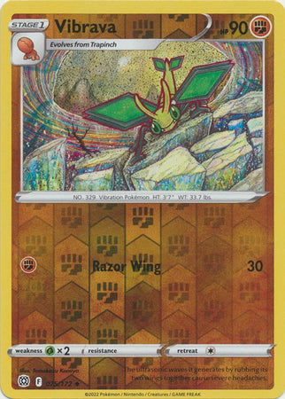 Vibrava 75/172 Reverse Holo | Brilliant Stars | Pokemon Card