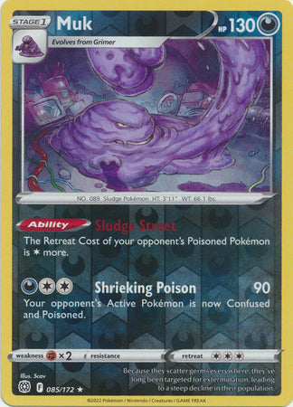 Muk 85/172 Reverse Holo | Brilliant Stars | Pokemon Card