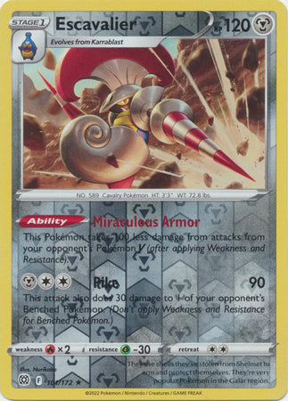 Escavalier 101/172 Reverse Holo | Brilliant Stars | Pokemon Card