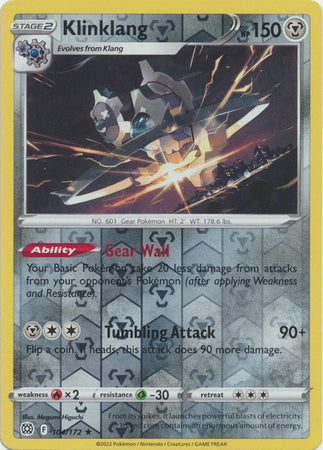 Klinklang 104/172 Reverse Holo | Brilliant Stars | Pokemon Card