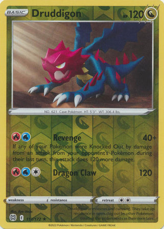 Druddigon 113/172 Reverse Holo | Brilliant Stars | Pokemon Card