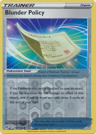 Blunder Policy 131/172 Reverse Holo | Brilliant Stars | Pokemon Card