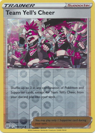 Team Yell's Cheer 149/172 Reverse Holo | Brilliant Stars | Pokemon Card