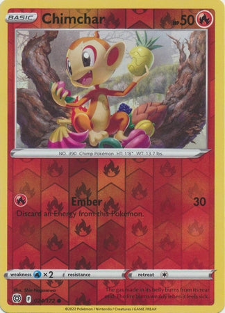 Chimchar 24/172 Reverse Holo | Brilliant Stars | Pokemon Card