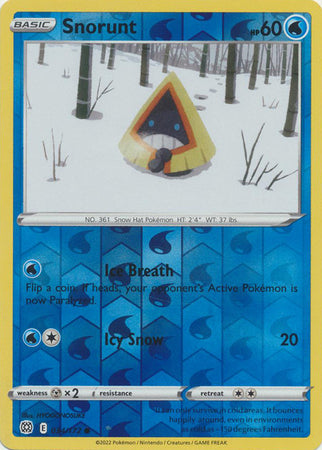 Snorunt 34/172 Reverse Holo | Brilliant Stars | Pokemon Card