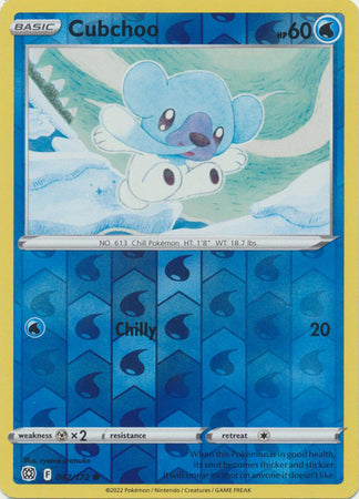 Cubchoo 42/172 Reverse Holo | Brilliant Stars | Pokemon Card