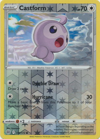 Castform 116/172 Reverse Holo | Brilliant Stars | Pokemon Card