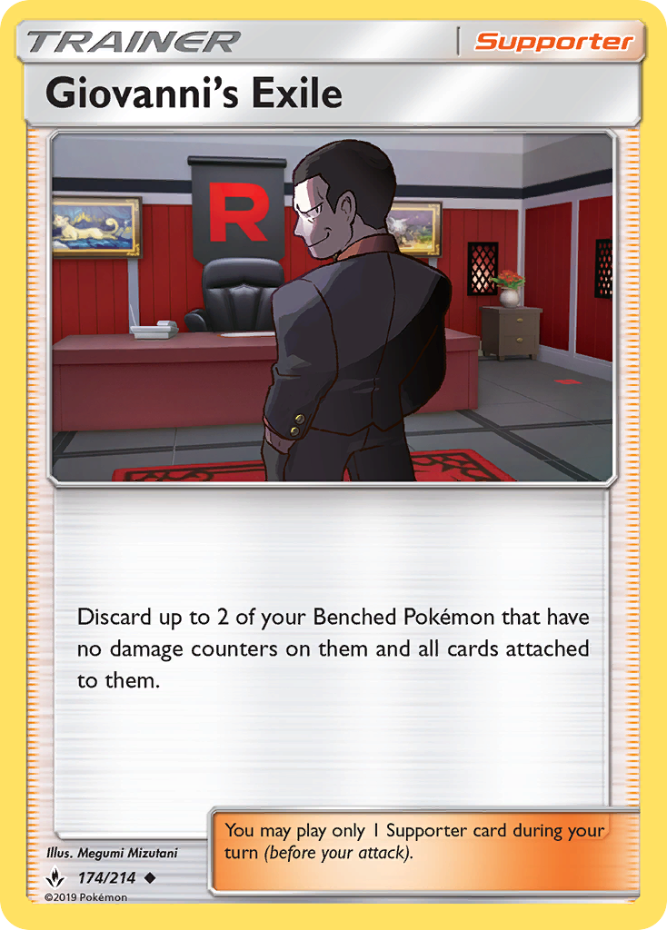 Giovanni's Exile 174/214 Uncommon | Unbroken Bonds | Pokemon Card