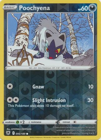 Poochyena 95/189 Reverse Holo | Astral Radiance | Pokemon Card