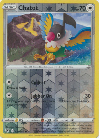 Chatot 129/189 Reverse Holo | Astral Radiance | Pokemon Card