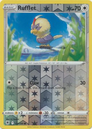 Rufflet 131/189 Reverse Holo | Astral Radiance | Pokemon Card