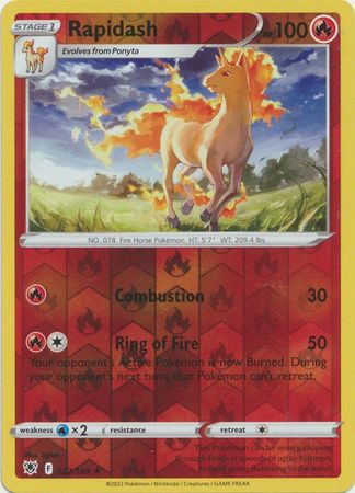 Rapidash 22/189 Reverse Holo | Astral Radiance | Pokemon Card