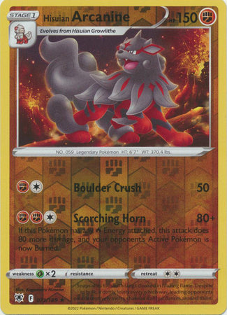 Hisuian Arcanine 71/189 Reverse Holo | Astral Radiance | Pokemon Card