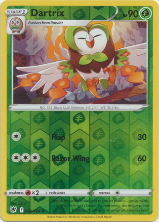 Dartrix 20/189 Reverse Holo | Astral Radiance | Pokemon Card