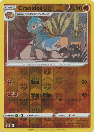 Cranidos 76/189 Reverse Holo | Astral Radiance | Pokemon Card