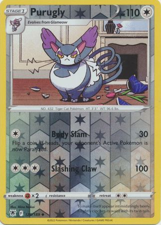 Purugly 128/189 Reverse Holo | Astral Radiance | Pokemon Card