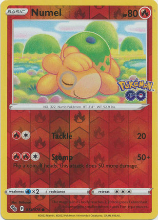 Numel 13/78 Reverse Holo | Pokémon GO | Pokemon Card