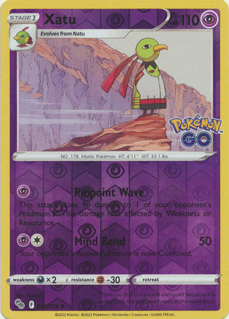 Xatu 33/78 Reverse Holo | Pokémon GO | Pokemon Card