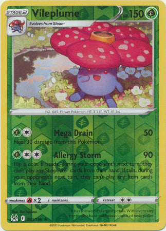 Vileplume 3/196 Reverse Holo | Lost Origin | Pokemon Card