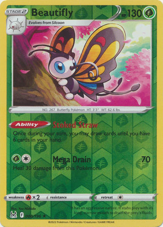 Beautifly 8/196 Reverse Holo | Lost Origin | Pokemon Card