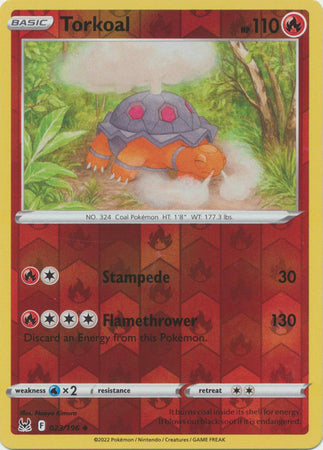 Torkoal 23/196 Reverse Holo | Lost Origin | Pokemon Card