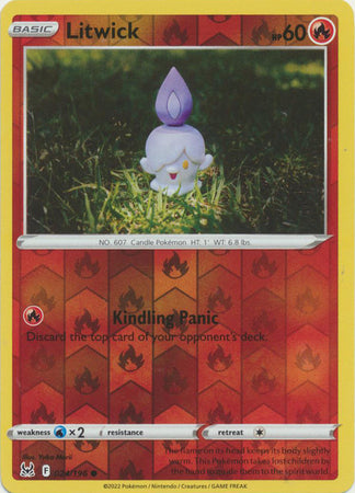 Litwick 24/196 Reverse Holo | Lost Origin | Pokemon Card