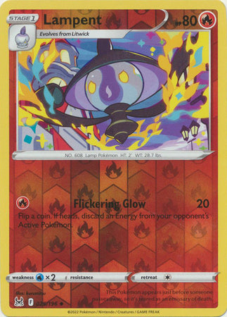 Lampent 25/196 Reverse Holo | Lost Origin | Pokemon Card