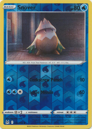 Snover 42/196 Reverse Holo | Lost Origin | Pokemon Card