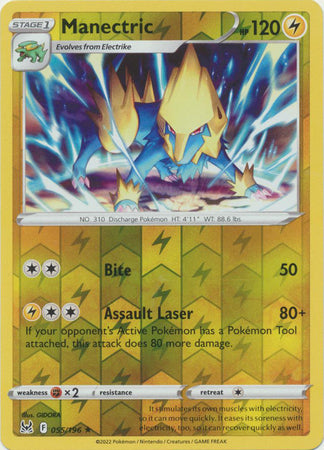 Manectric 55/196 Reverse Holo | Lost Origin | Pokemon Card