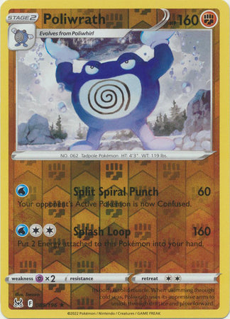 Poliwrath 85/196 Reverse Holo | Lost Origin | Pokemon Card