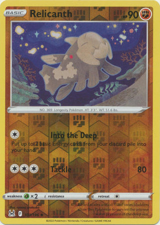 Relicanth 101/196 Reverse Holo | Lost Origin | Pokemon Card