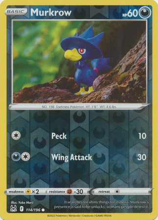 Murkrow 114/196 Reverse Holo | Lost Origin | Pokemon Card