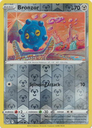 Bronzor 125/196 Reverse Holo | Lost Origin | Pokemon Card