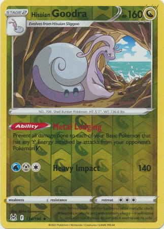 Hisuian Goodra 134/196 Reverse Holo | Lost Origin | Pokemon Card