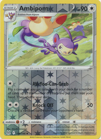 Ambipom 145/196 Reverse Holo | Lost Origin | Pokemon Card