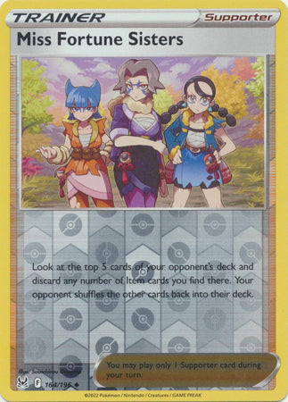 Miss Fortune Sisters 164/196 Reverse Holo | Lost Origin | Pokemon Card