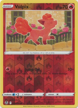 Vulpix 17/195 Reverse Holo | Silver Tempest | Pokemon Card