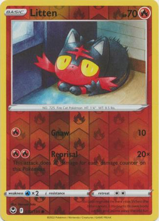 Litten 30/195 Reverse Holo | Silver Tempest | Pokemon Card