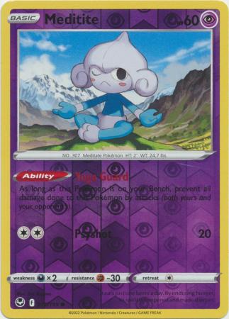 Meditite 72/195 Reverse Holo | Silver Tempest | Pokemon Card