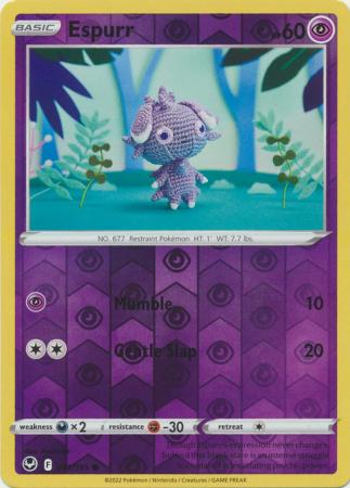 Espurr 81/195 Reverse Holo | Silver Tempest | Pokemon Card