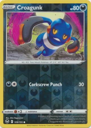 Croagunk 109/195 Reverse Holo | Silver Tempest | Pokemon Card