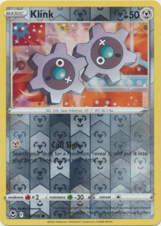 Klink 123/195 Reverse Holo | Silver Tempest | Pokemon Card