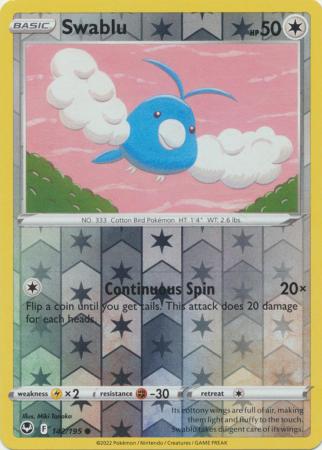 Swablu 142/195 Reverse Holo | Silver Tempest | Pokemon Card