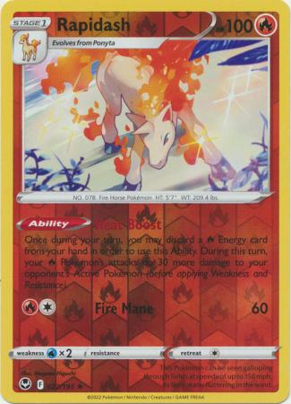 Rapidash 22/195 Reverse Holo | Silver Tempest | Pokemon Card