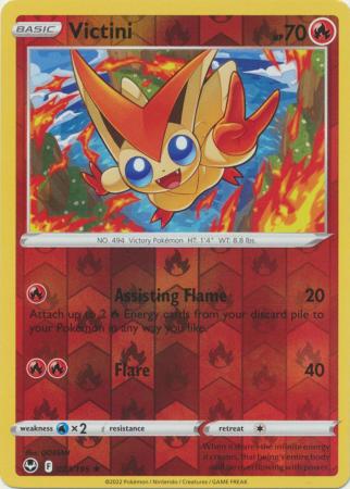 Victini 23/195 Reverse Holo | Silver Tempest | Pokemon Card