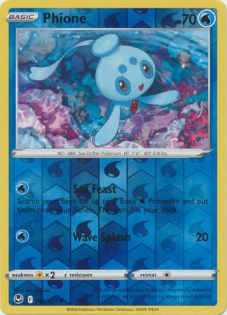 Phione 45/195 Reverse Holo | Silver Tempest | Pokemon Card