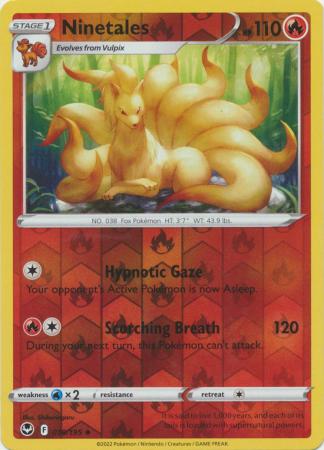 Ninetales 18/195 Reverse Holo | Silver Tempest | Pokemon Card