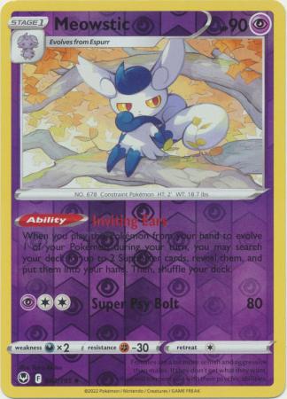 Meowstic 82/195 Reverse Holo | Silver Tempest | Pokemon Card