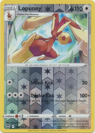 Lopunny 145/195 Reverse Holo | Silver Tempest | Pokemon Card